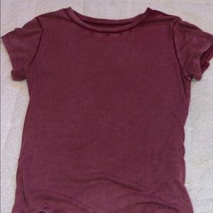 maroon velvet tshirt